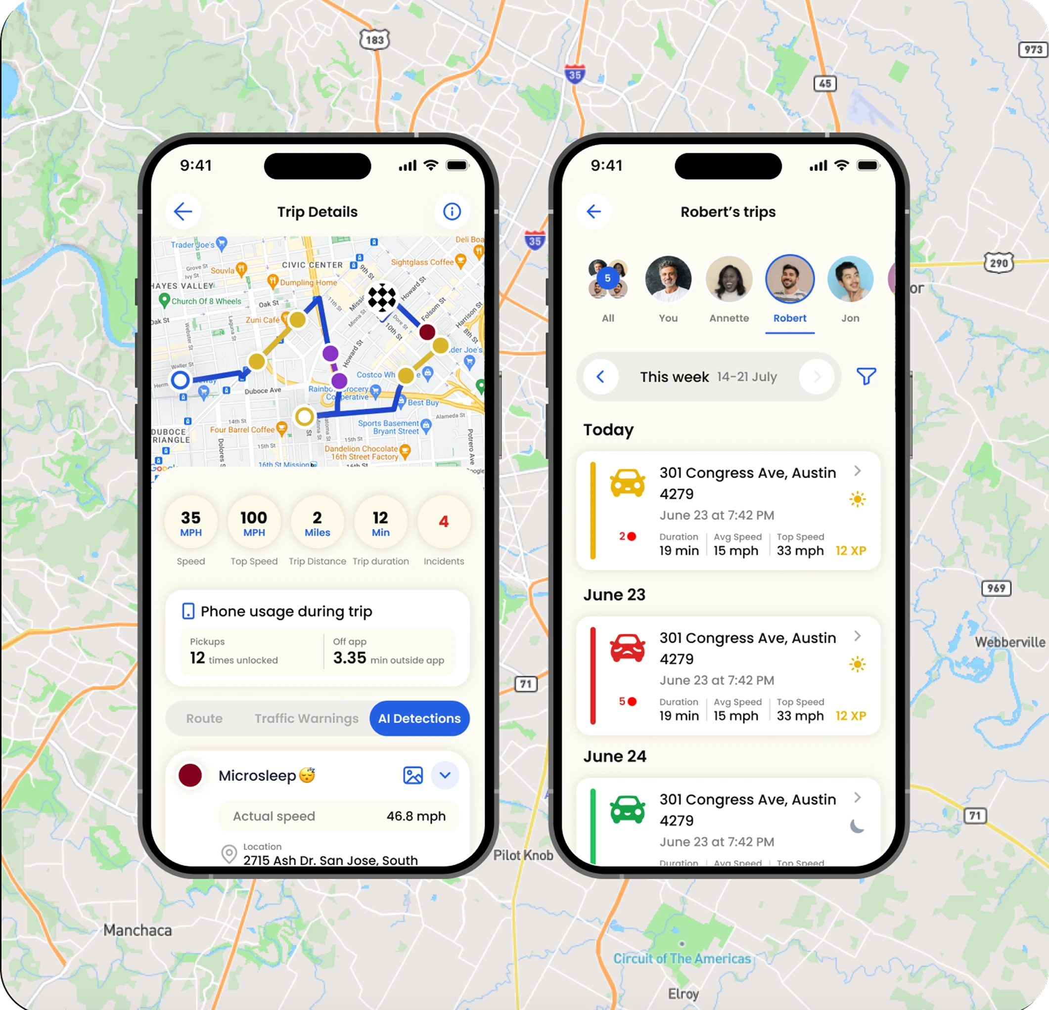 Your own trip history